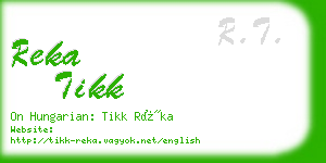 reka tikk business card